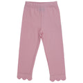 Scalloped Leggings - Pink Knit