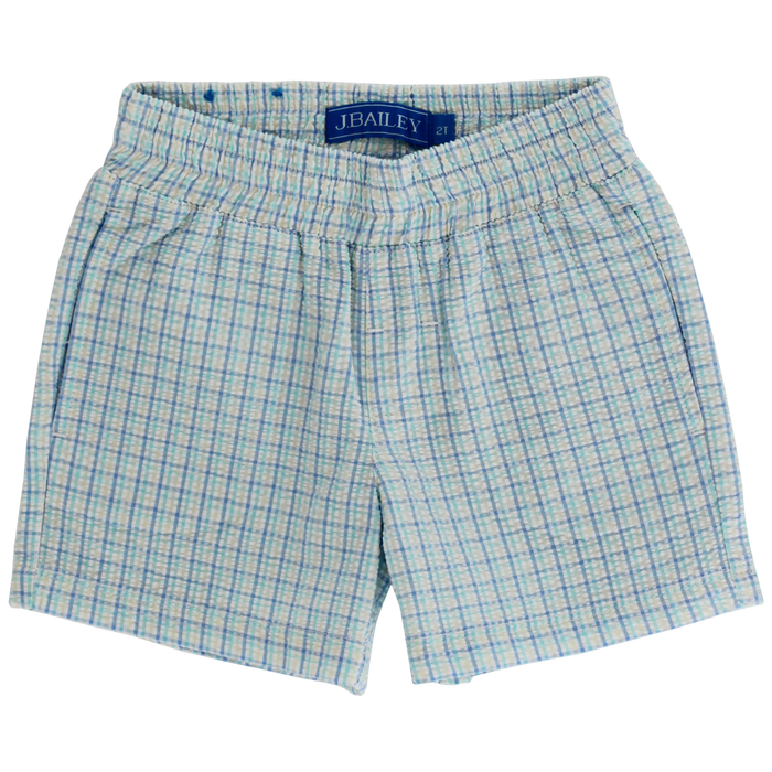 Seaside Pull on Short - Laurel Seersucker