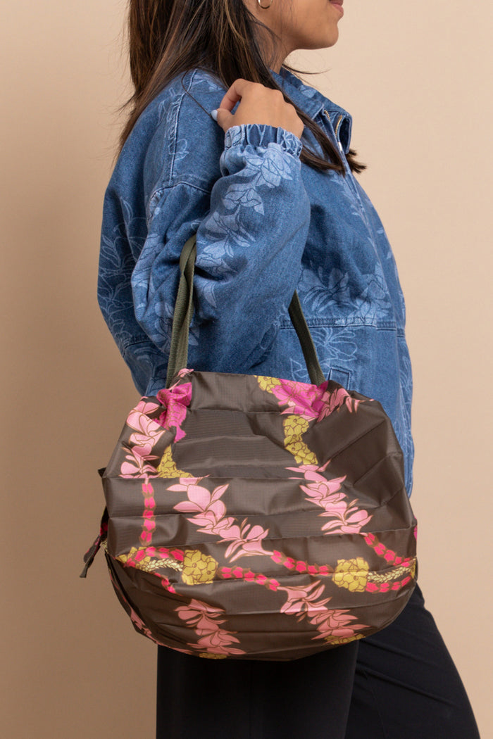 Shimo Origami Bag Medium - Olive Hapa Lei