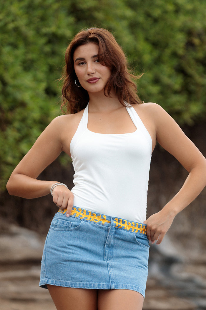 Skirt Maile - Light Wash w/Puakenikeni
