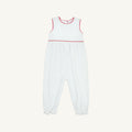 Sleeveless Rebecca Romper Kiawah Kelly Green Microdot Richmond Red