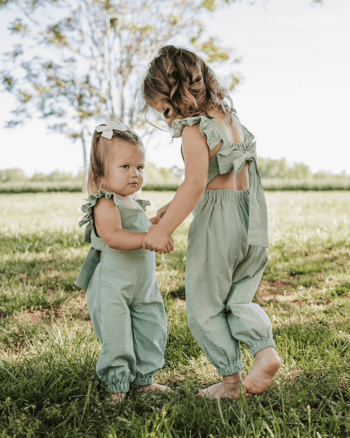 Sloane Bow-Back Jumpsuit - Soft Eucalyptus product_type - Bailey's Blossoms