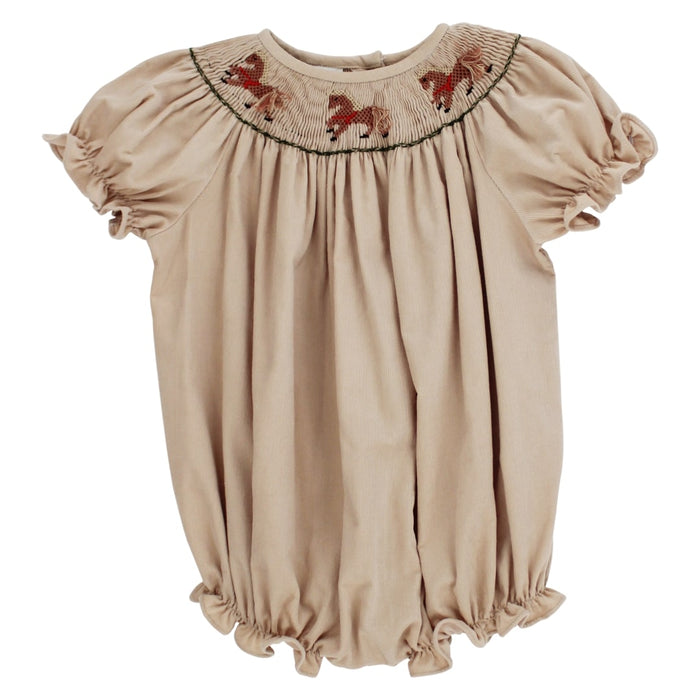 Smocked Horses - Bishop Romper
