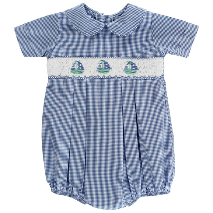 Smocked Sailboats - Dressy Bubble Short