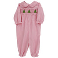 Smocked Trees - Girls Bubble Long