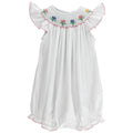 Smocked Tulips - Bishop Romper