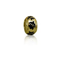 Sterling Silver Hawaiian Gold Black Enamel Honu Bead