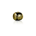 Sterling Silver Hawaiian Gold Hibiscus with Black Enamel Bead