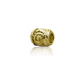 Sterling Silver Hawaiian Gold Scroll Cut-In Bead