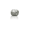 Sterling Silver Hawaiian Rhodium Cut-in Maile Leaf Bead