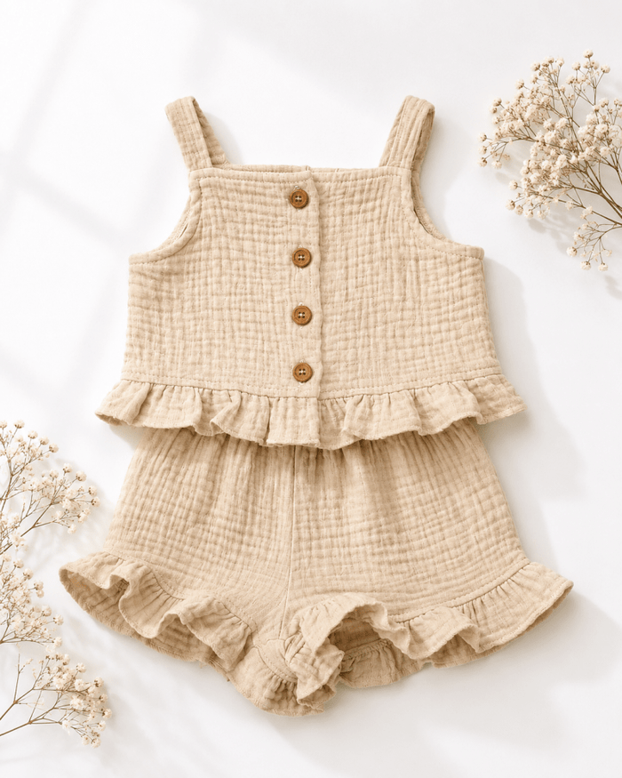 Tate Button Front Two-Piece Set - Toasted Oat product_type - Bailey's Blossoms