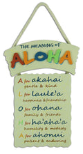 THE MEANING OF ALOHA - HAWAIIAN WOOD SIGN