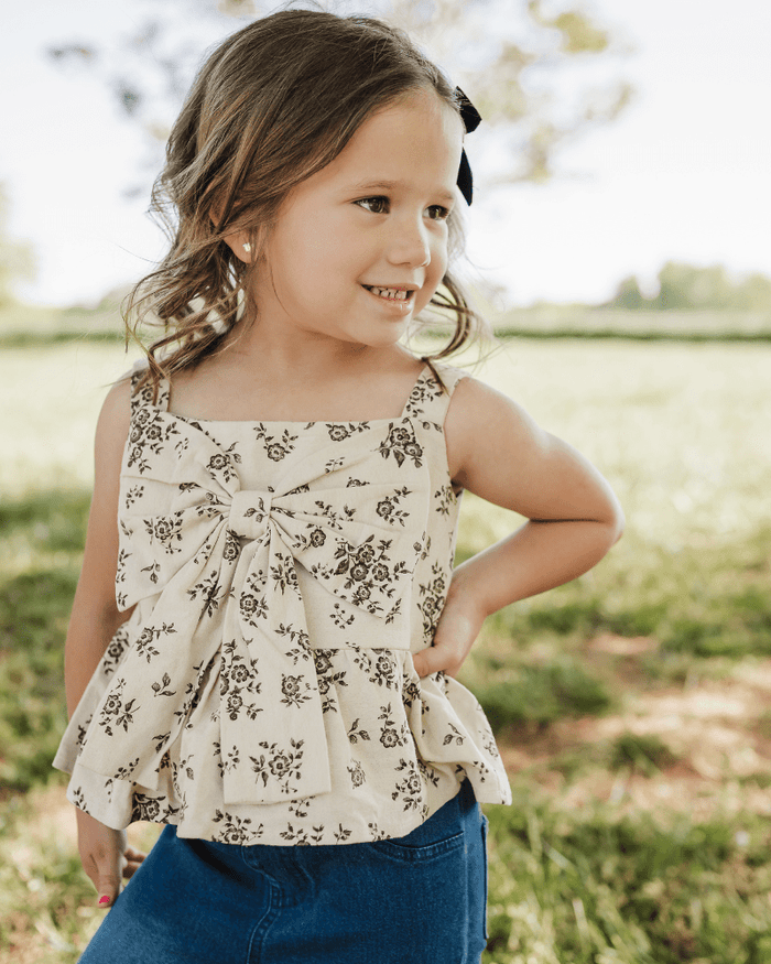 Tilly Bow Front Top - Sepia Garden product_type - Bailey's Blossoms