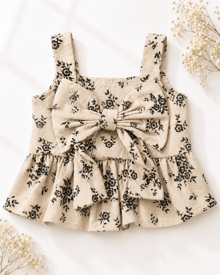 Tilly Bow Front Top - Sepia Garden product_type - Bailey's Blossoms