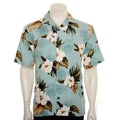 Turquoise Floral Aloha Shirt (10104-TBD005)