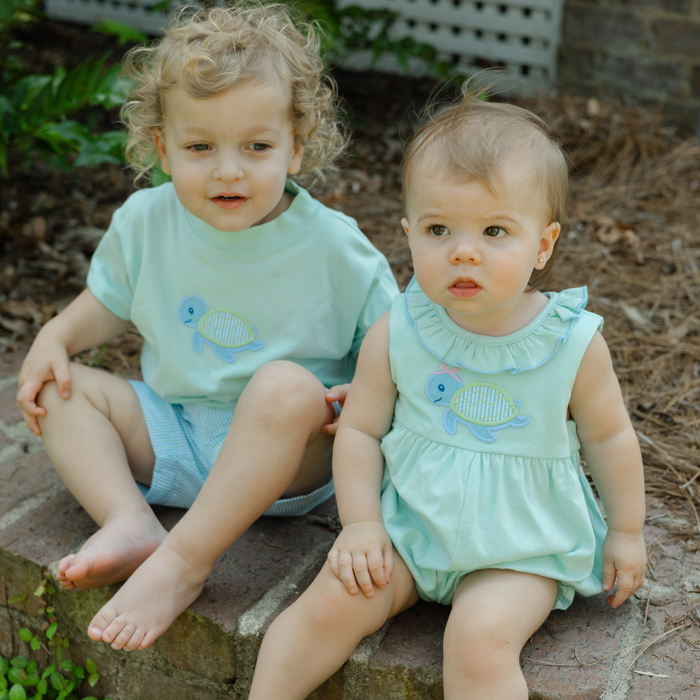 Turtle Tides - Knit Romper Short