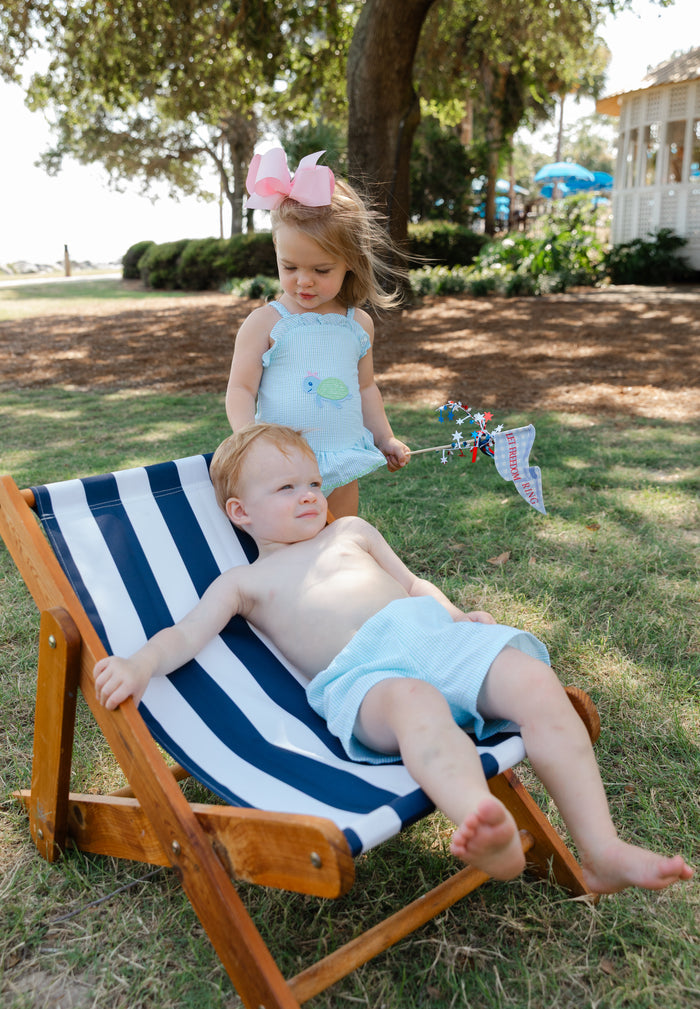 Turtle Tides - One Piece Swimsuit with Ruffle