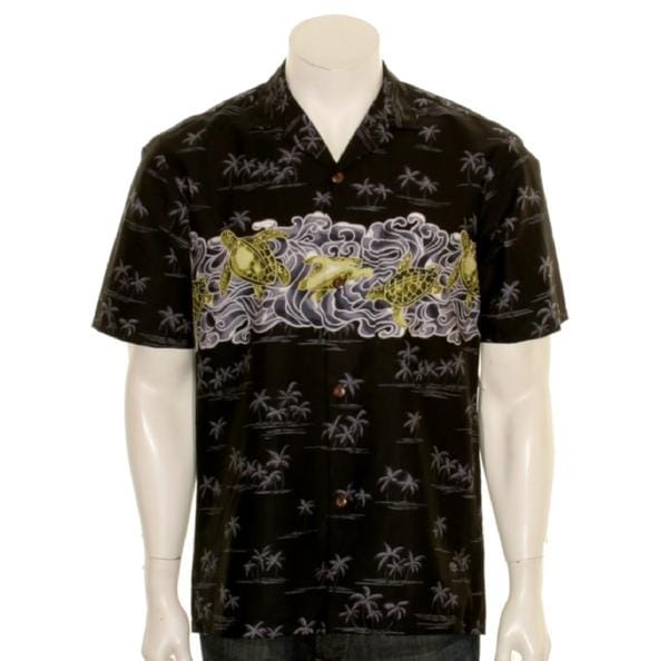 Turtle Waves Chestband Aloha Shirt