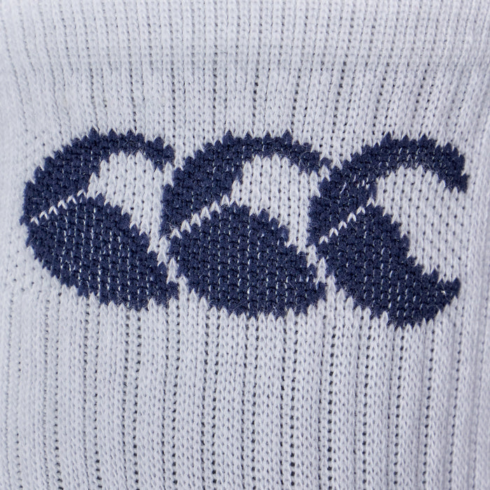 Unisex Crew Socks 3 Pack White/Navy