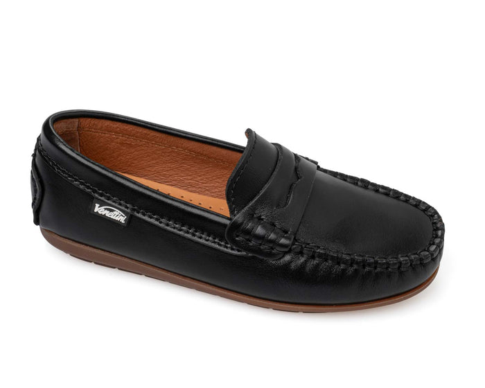 Venettini Black Penny Loafer   26