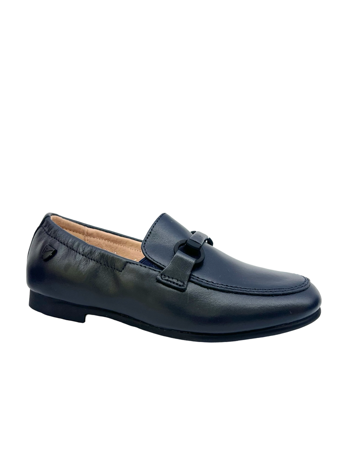 Venettini Navy Elastic Chain Loafer   14