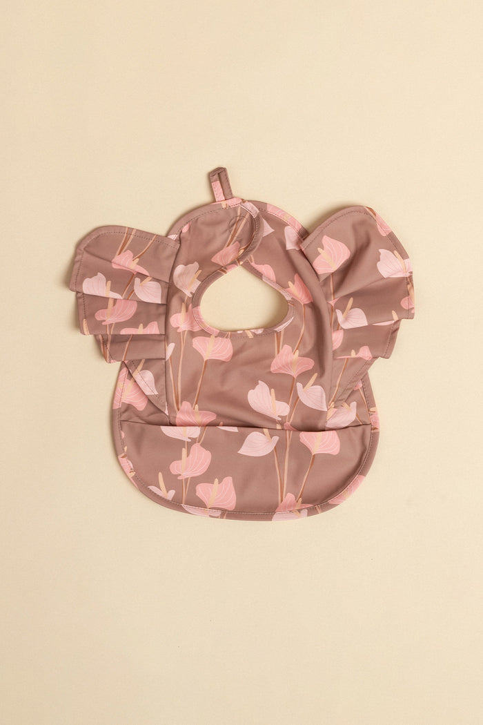 Waterproof Bib - Tuscan Anthurium Love