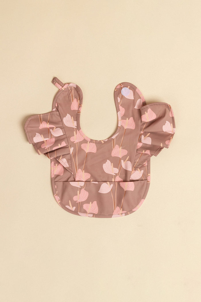 Waterproof Bib - Tuscan Anthurium Love
