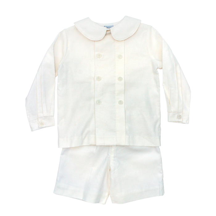 White Corduroy - Dressy Short Set