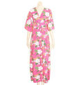 White Hibiscus Japanese Style Caftan