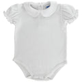 White Knit - Girls Short Sleeve Onesie