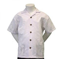 White On White Hibiscus Print Boys Aloha Shirt