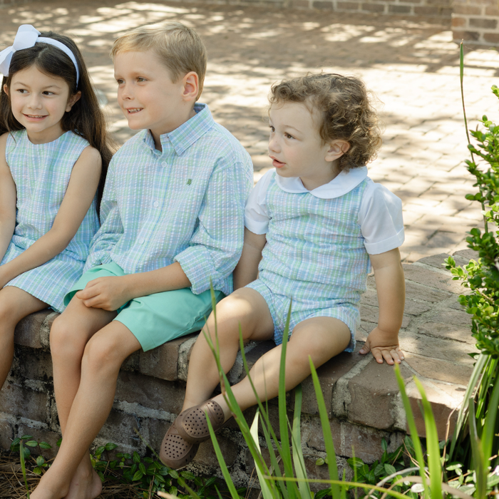 White Polished Cotton - Boys Short Sleeve Shirt