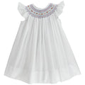 WHITE WITH ROSEBUDS