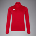 Womens Club 1/4 Zip Mid Layer Training Top Red