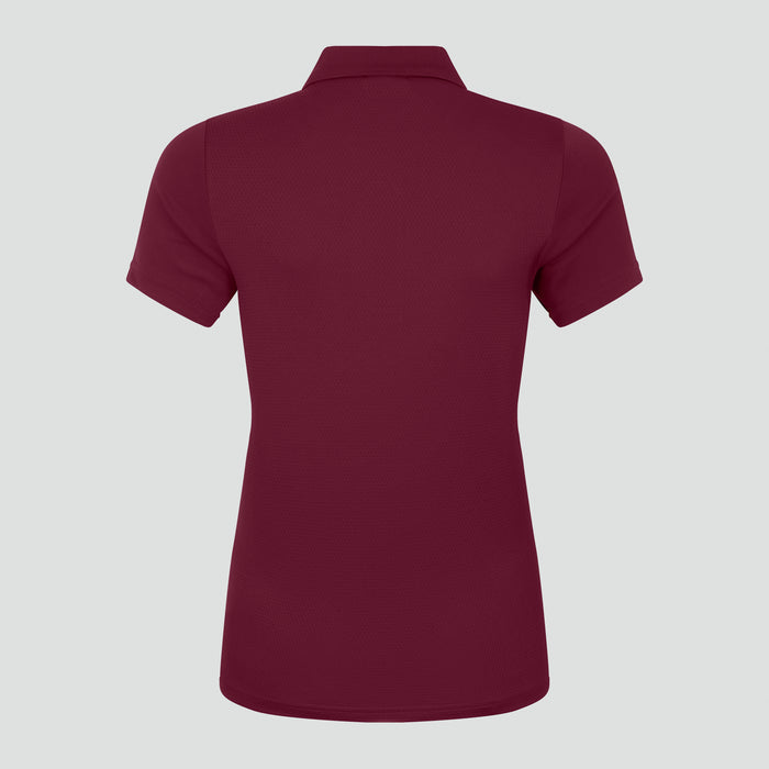 Womens Club Dry Polo Shirt Maroon
