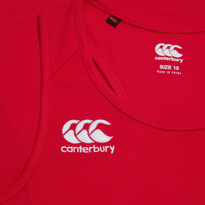 Womens Club Dry Racerback Singlet Red