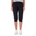 Womens Cuffed Capri Pant Black