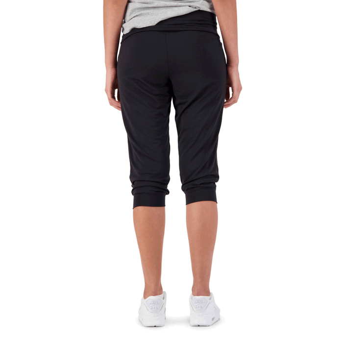 Womens Cuffed Capri Pant Black