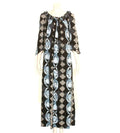 WOMENS RAYON MUU MUU RUFFLE LEI 3/4 SLEEVE