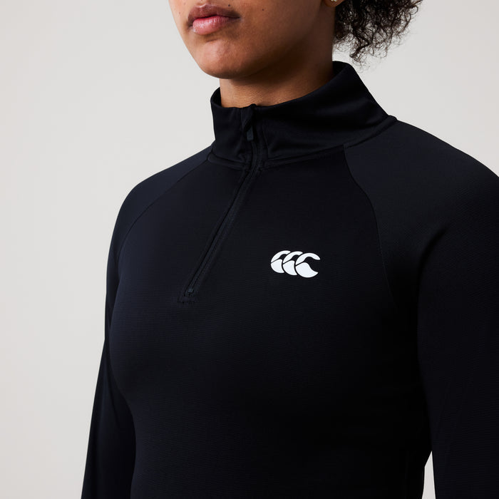Womens Tempo+ 1/4 Zip Top Black
