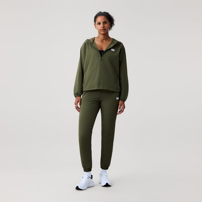 Womens Tempo+ Packaway Full-Zip Jacket Green