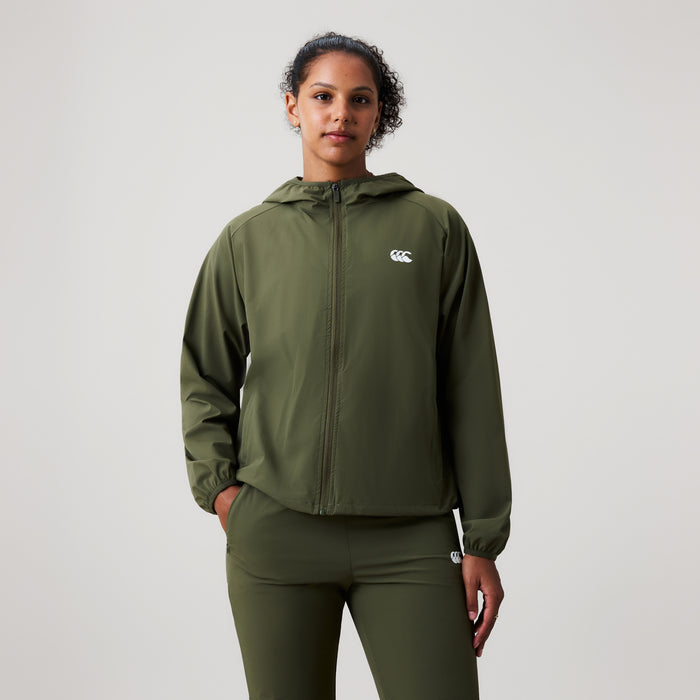 Womens Tempo+ Packaway Full-Zip Jacket Green