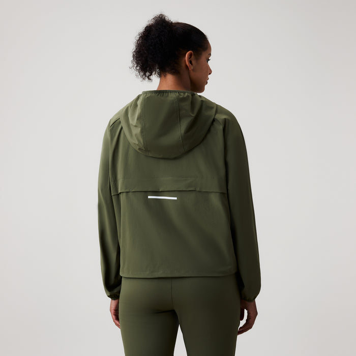 Womens Tempo+ Packaway Full-Zip Jacket Green