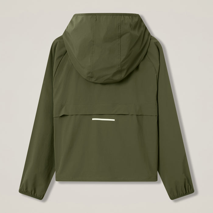 Womens Tempo+ Packaway Full-Zip Jacket Green