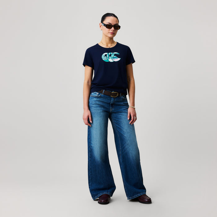 Womens Uglies Logo Tee Navy