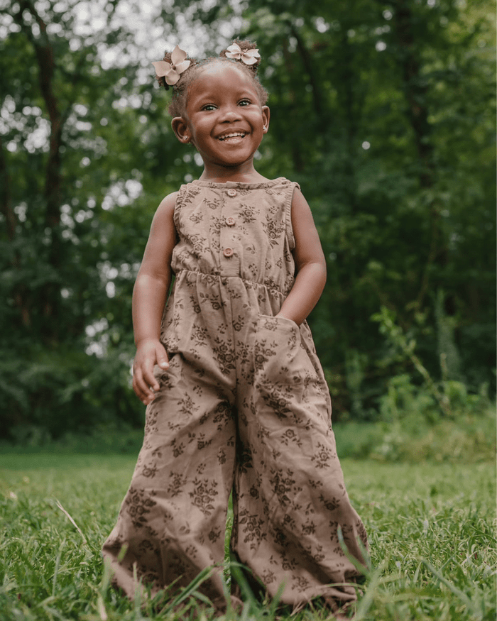 Wren Button Front Jumpsuit - Sepia Garden product_type - Bailey's Blossoms
